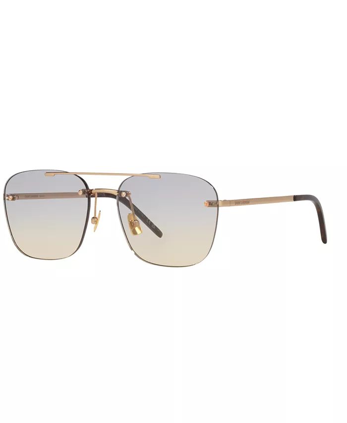 

Унисекс безободковые солнцезащитные очки, YS000324 Saint Laurent, золотой