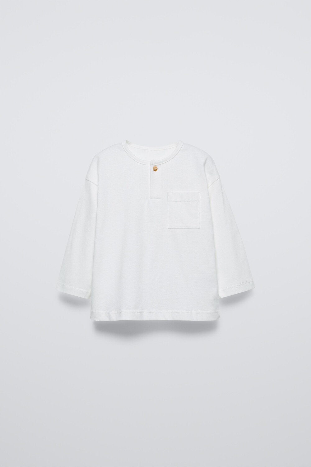 

Футболка с карманом ZARA, устрично-белый