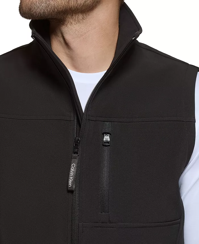 Мужская мягкая бесшовная жилетка Infinite Stretch Soft Shell Calvin Klein, черный — фото 4