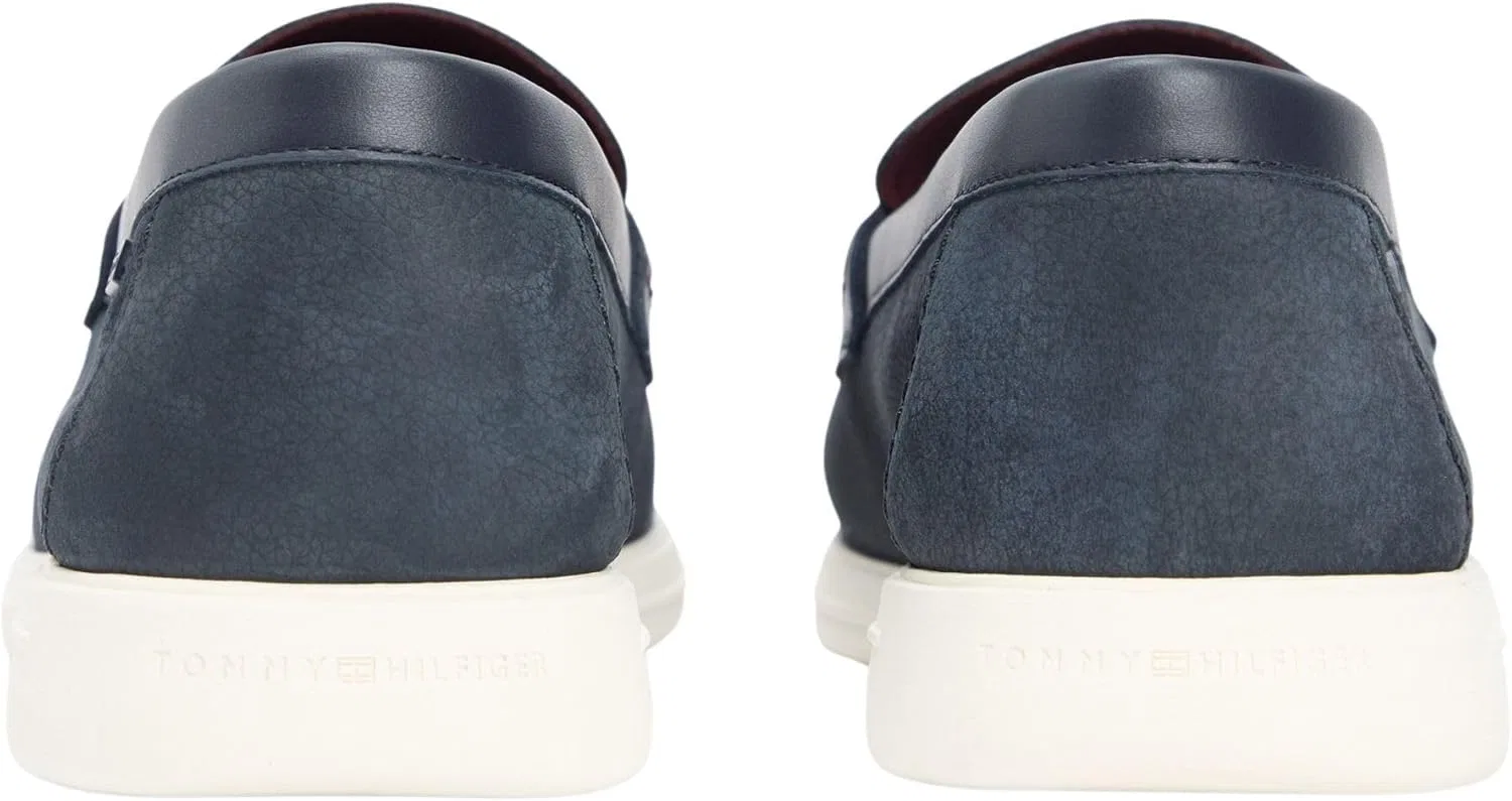 Мужские низкие лоферы Tommy Hilfiger Hilfiger Mix Nubuck Fm0fm05785, Blue Desert Sky — фото 2