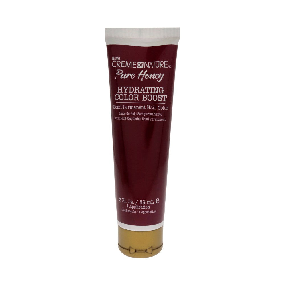 Полуперманентная краска для волос Pure Honey Hydrating Color Boost Semi-Permanent Hair Color - Magenta от Creme of Nature, подходит для мужчин и женщин - 85 г (3 унции), прозрачный — фото 2