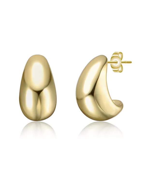 

Изящные серьги-гвоздики каплевидной формы с покрытием из белого золота или 14-каратного золота Rachel Glauber, gold
