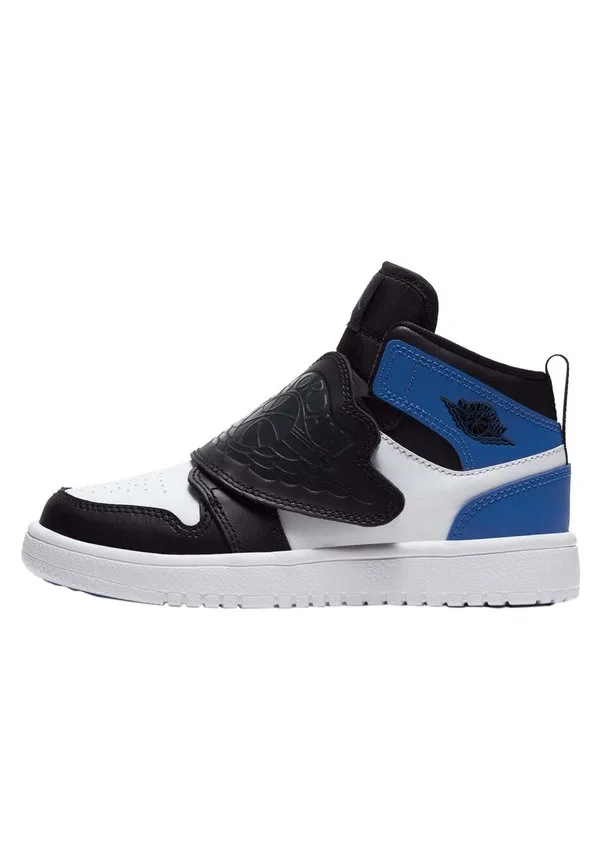Кроссовки sky jordan 1 hightop, белые/спортивные, сине-черные Jordan, White/Sport Blue-Black