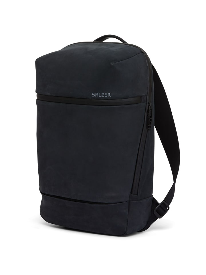 

SALZEN Рюкзак Savvy Leather Charcoal Black в черном цвете