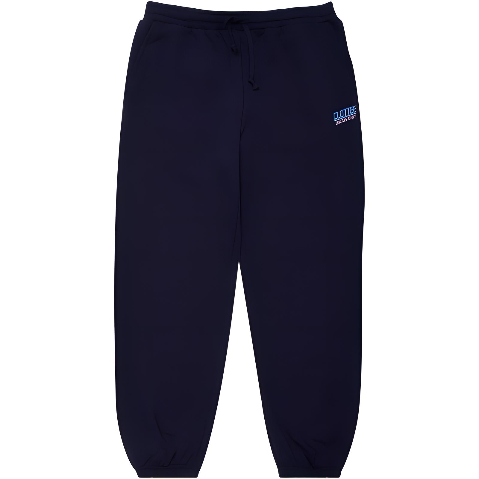 

Вязаные спортивные штаны мужские умеренные манжеты CLOT, royal синий