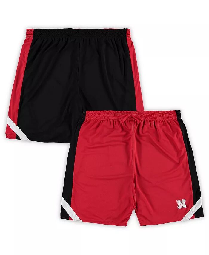 

Мужские шорты алого и черного цвета Nebraska Huskers Big and Tall Team Reversible Colosseum