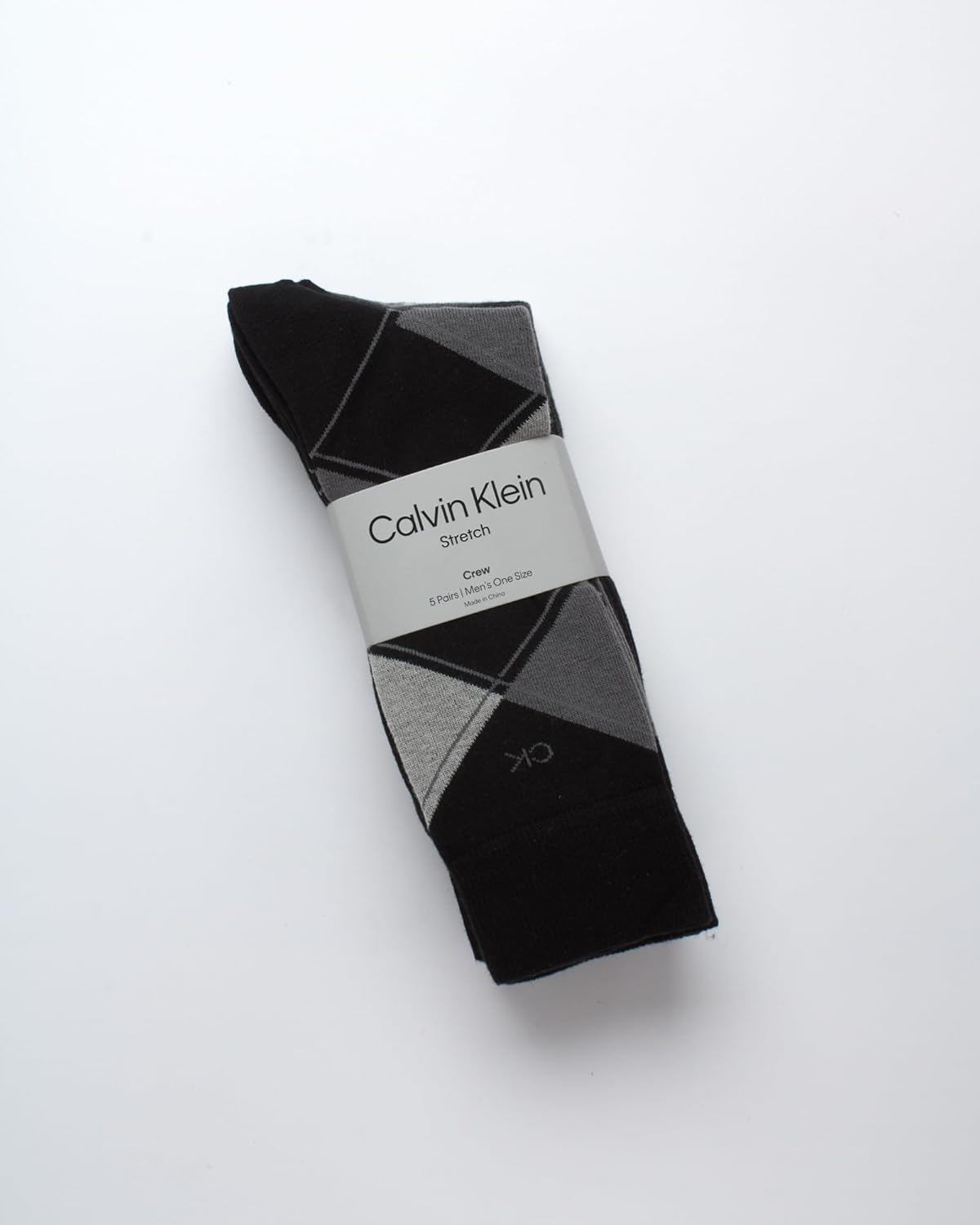 Мужские носки Calvin Klein под повседневную одежду - 5 пар мягких хлопковых носков для мужчин - классический комфорт, манжеты, смешанный узор, Black Argyle — фото 2