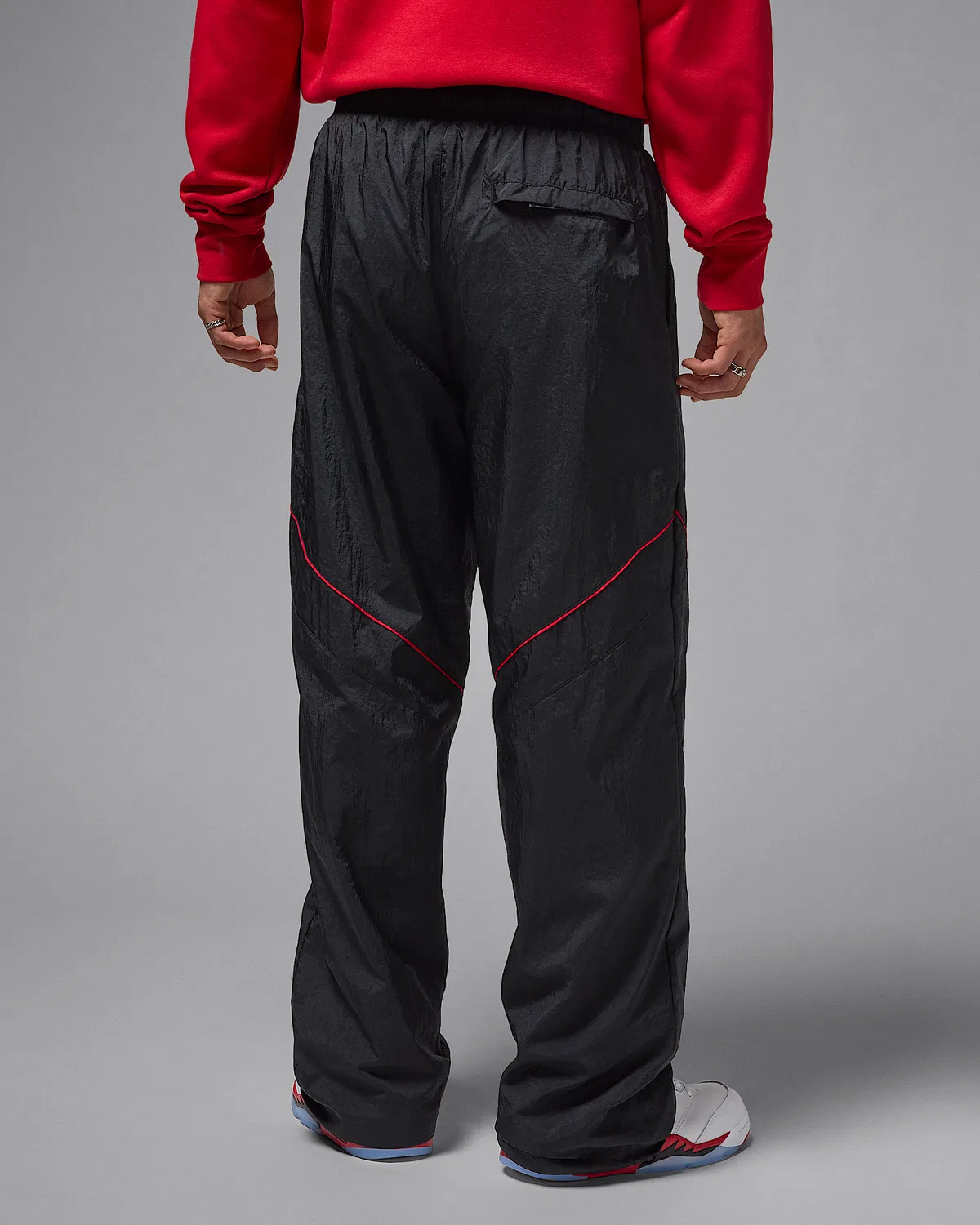 Мужские штаны Jordan Brooklyn Draft, Black/Gym Red/Gym Red — фото 2