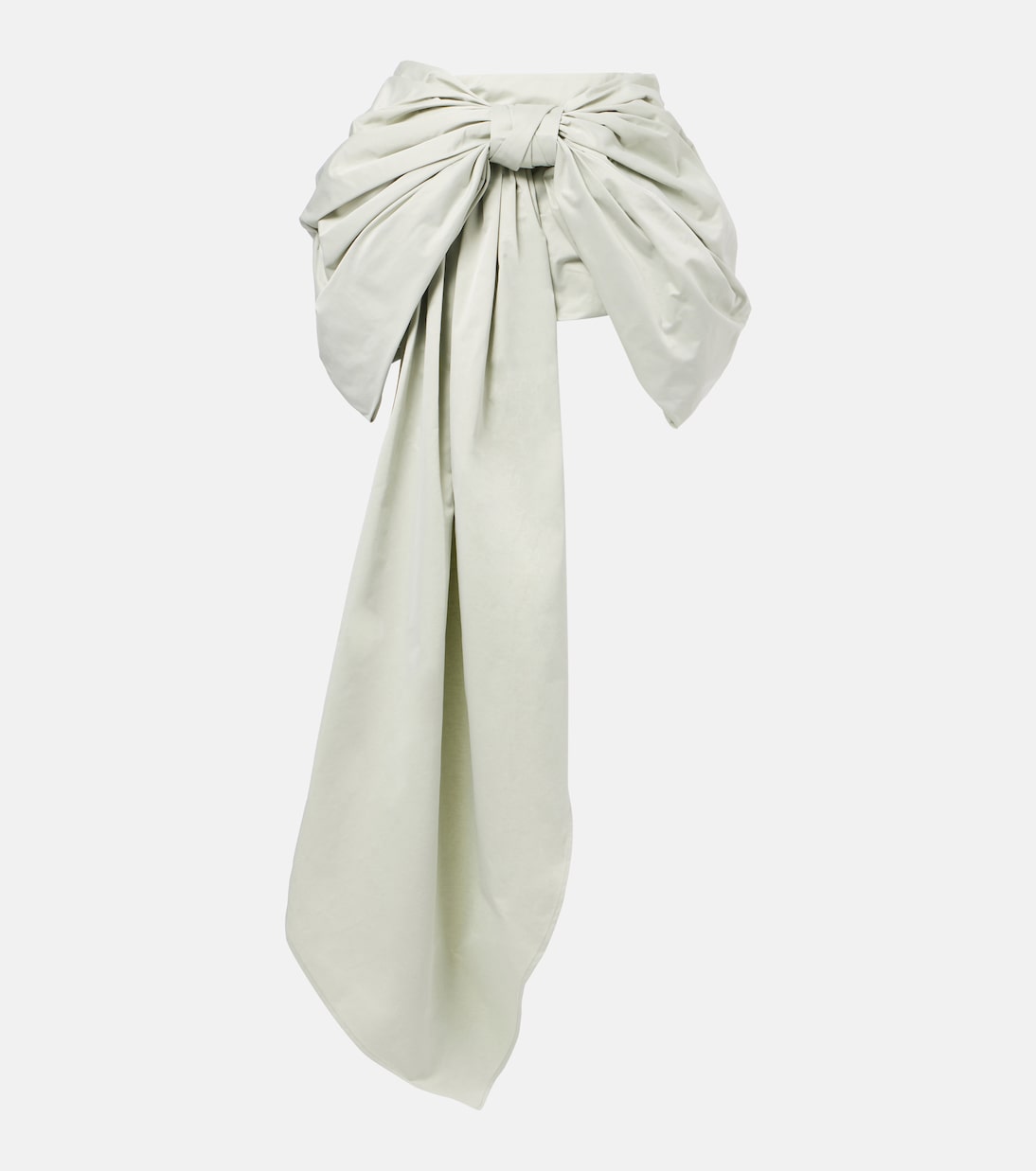 

Юбка-мини с драпировкой и бантовыми деталями Acne Studios, Light Green