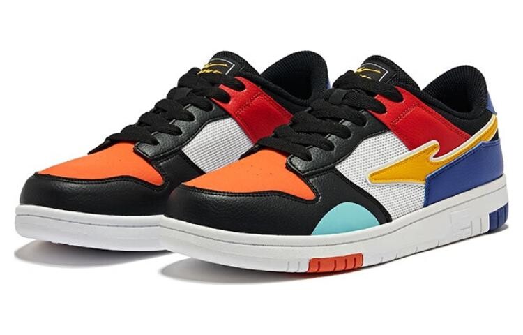 Кроссовки ERKE Skateboarding Shoes Men Low-top, черный/красный — фото 3