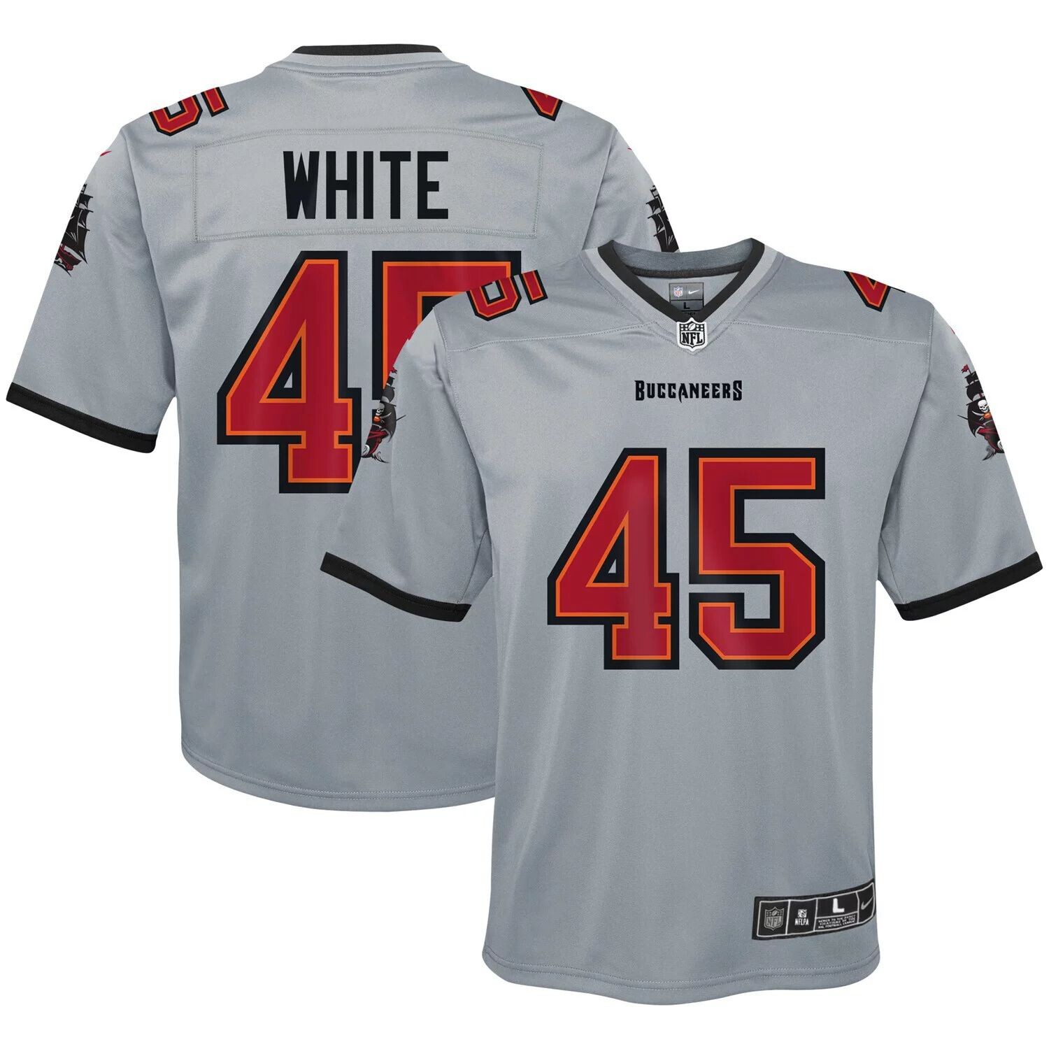 

Молодежная футболка Nike Devin White Grey Tampa Bay Buccaneers Invert Team Game Nike