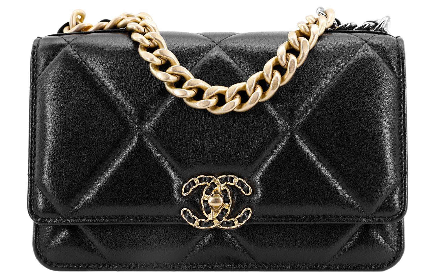 CHANEL Сумка на цепочке из овчины через плечо женская черная — фото 2
