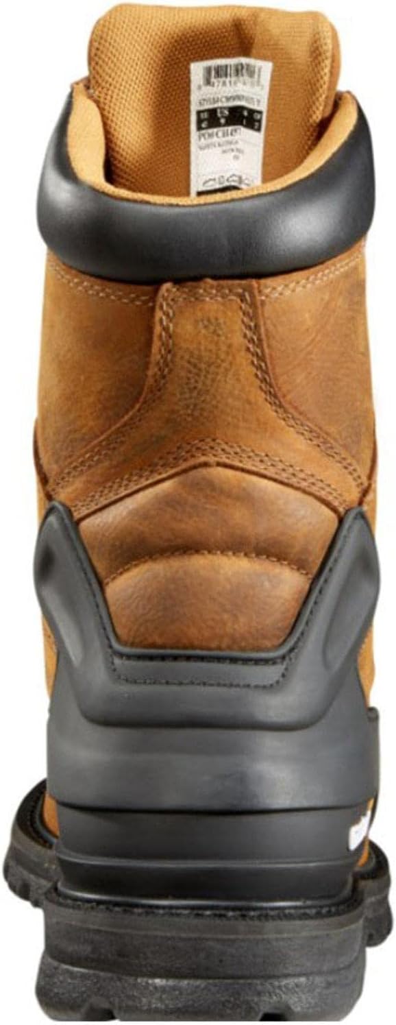 Рабочие ботинки Carhartt Footwear CMW8200 8 дюймов с водонепроницаемой вставкой из бизоновьей кожи, коричневый — фото 4