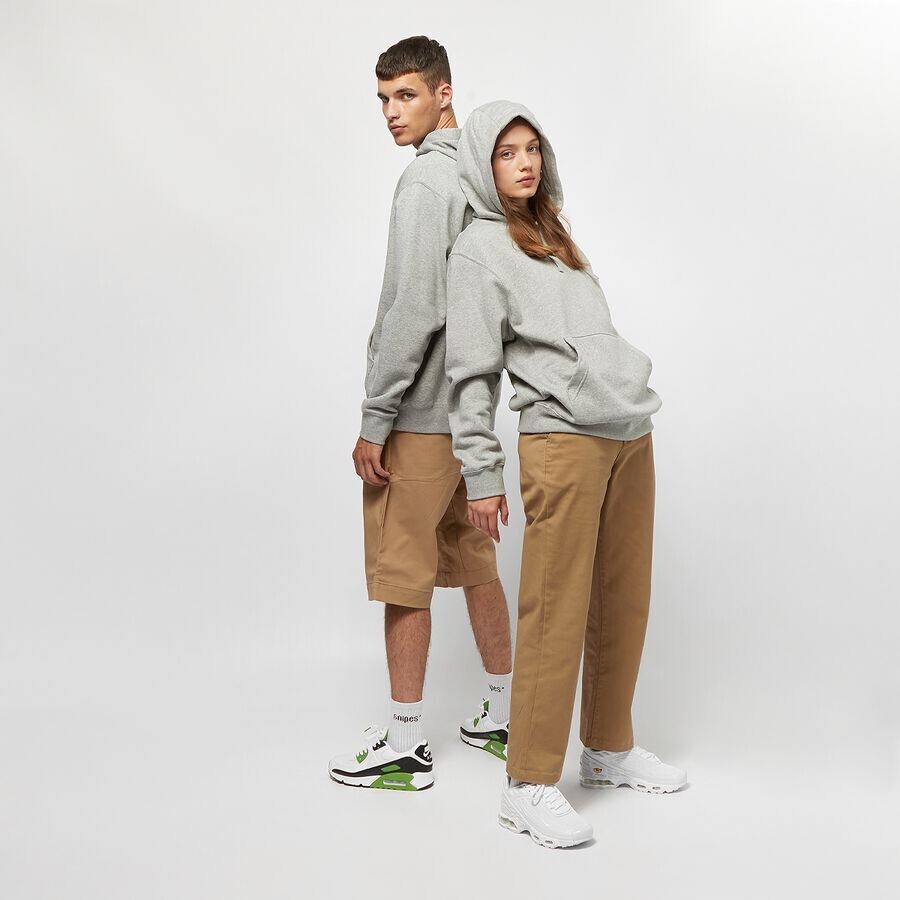 Флисовая толстовка Sportswear Club NIKE, цвет dark grey heather/dark grey heather/white — фото 4
