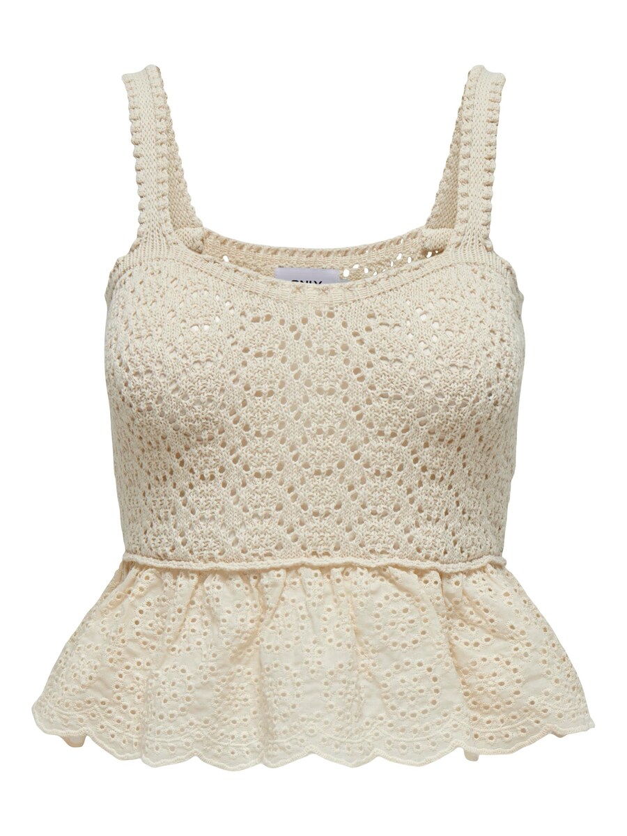 

Вязаный топ ONLY Knitted Top Chrissia, бежевый