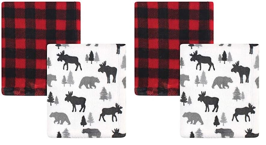 

Hudson Baby Унисекс Детские уютные плюшевые роскошные одеяла, 2 шт., Плед Moose Buffalo, один размер (2 шт. в упаковке), Moose Buffalo Plaid