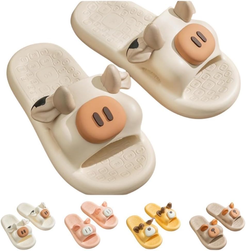 

Милые домашние тапочки с животными для женщин, летние, мягкие, на платформе, противоскользящие, для дома и улицы, кавайные подарки для женщин и мужчин Albiva, хаки