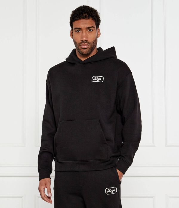 

Свитер изношен. Loose fit Hugo Blue, черный