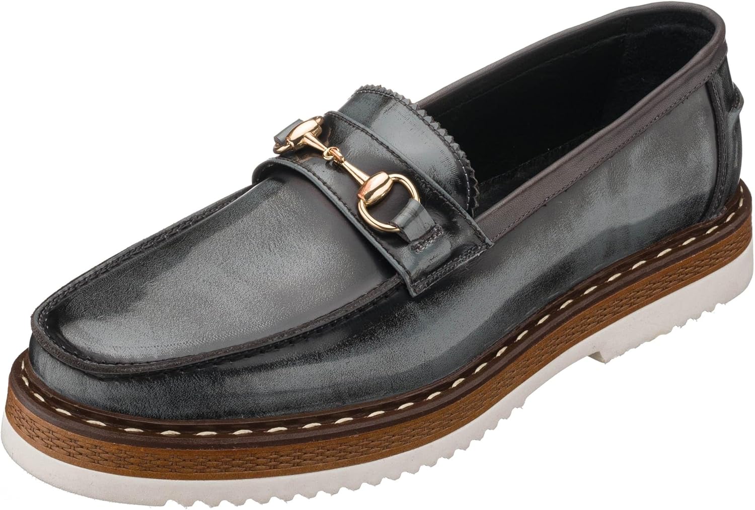 

Мужские серые кожаные лоферы ручной работы DALGALA с пряжкой, удобные модные повседневные туфли