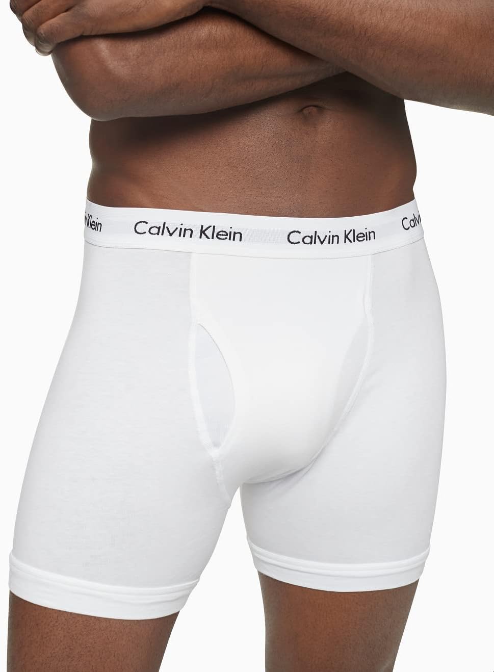 Комплект из 3 мужских трусов-боксеров Calvin Klein из хлопка и эластичного материала, 3 White — фото 3