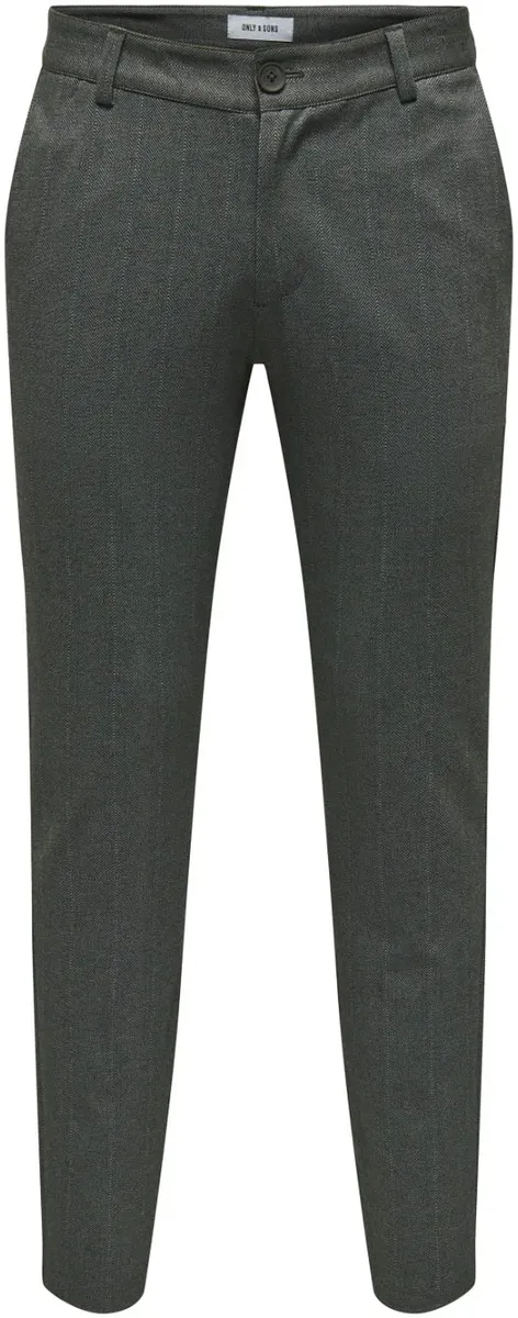 

Костюмные брюки ONLY & SONS "ONSMARK SLIM 02093 HERRINGBONE PANT NOOS", черный