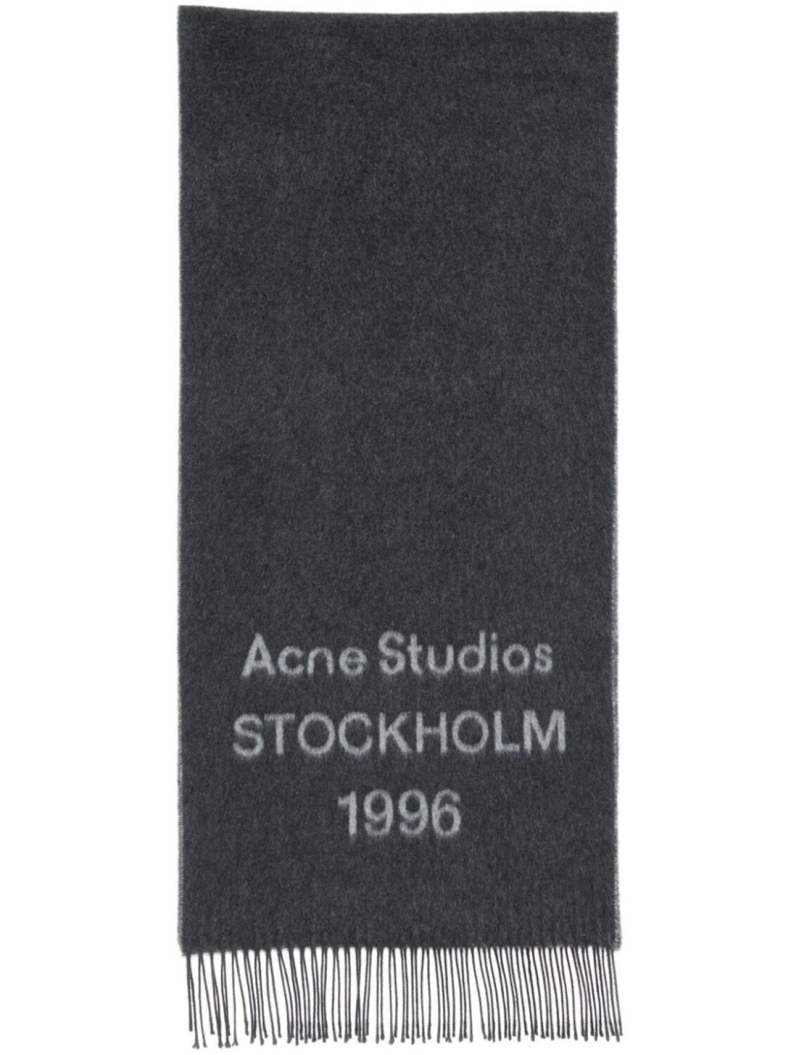 

Шерстяной шарф с логотипом Acne Studios, черный