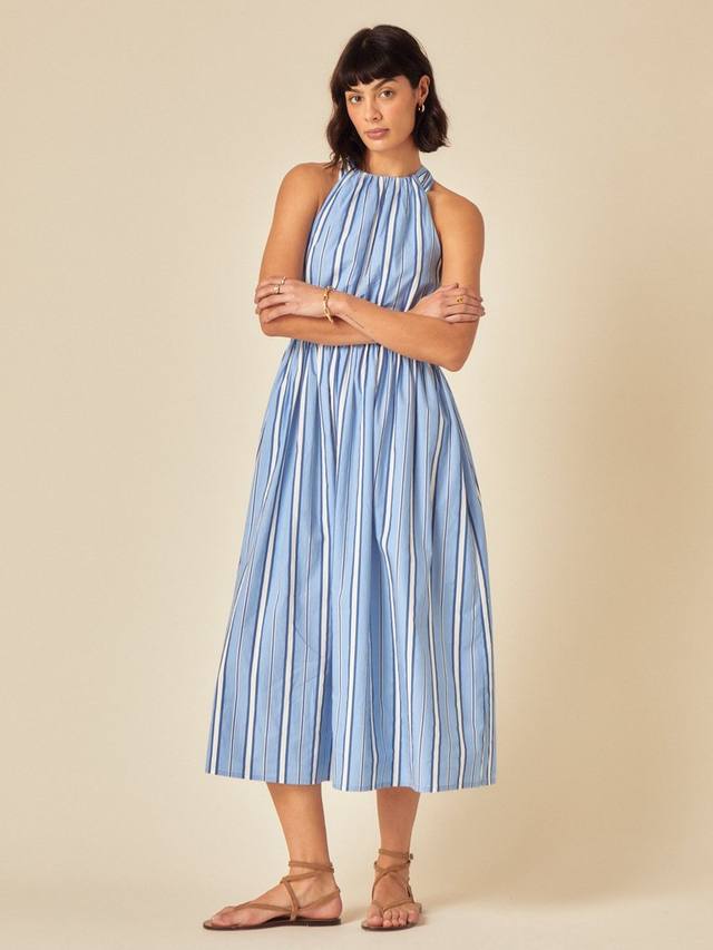 

Платье миди Senna в полоску Nobody's Child, Blue/White