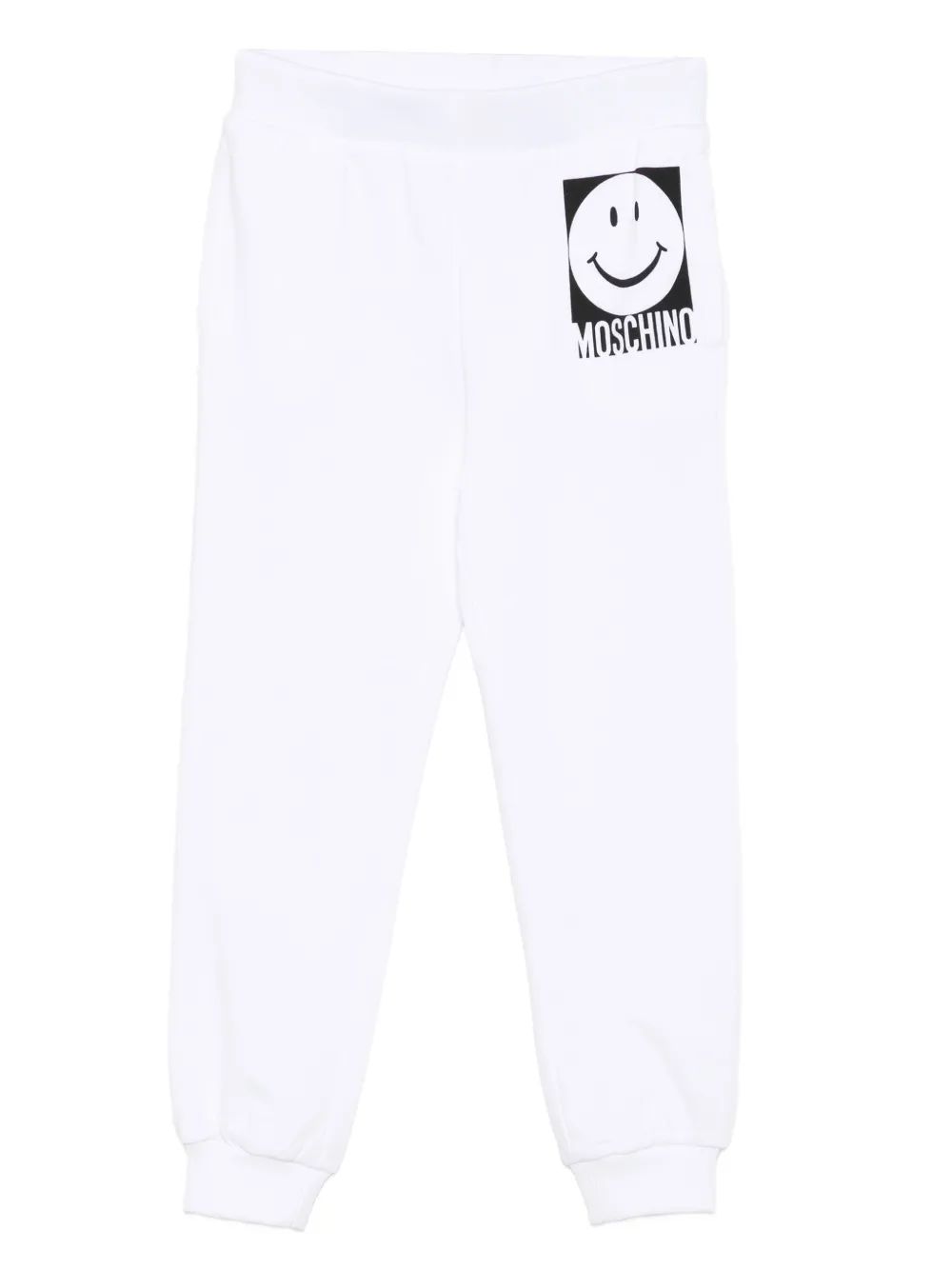 

Спортивные брюки с принтом и логотипом Moschino Kids, белый