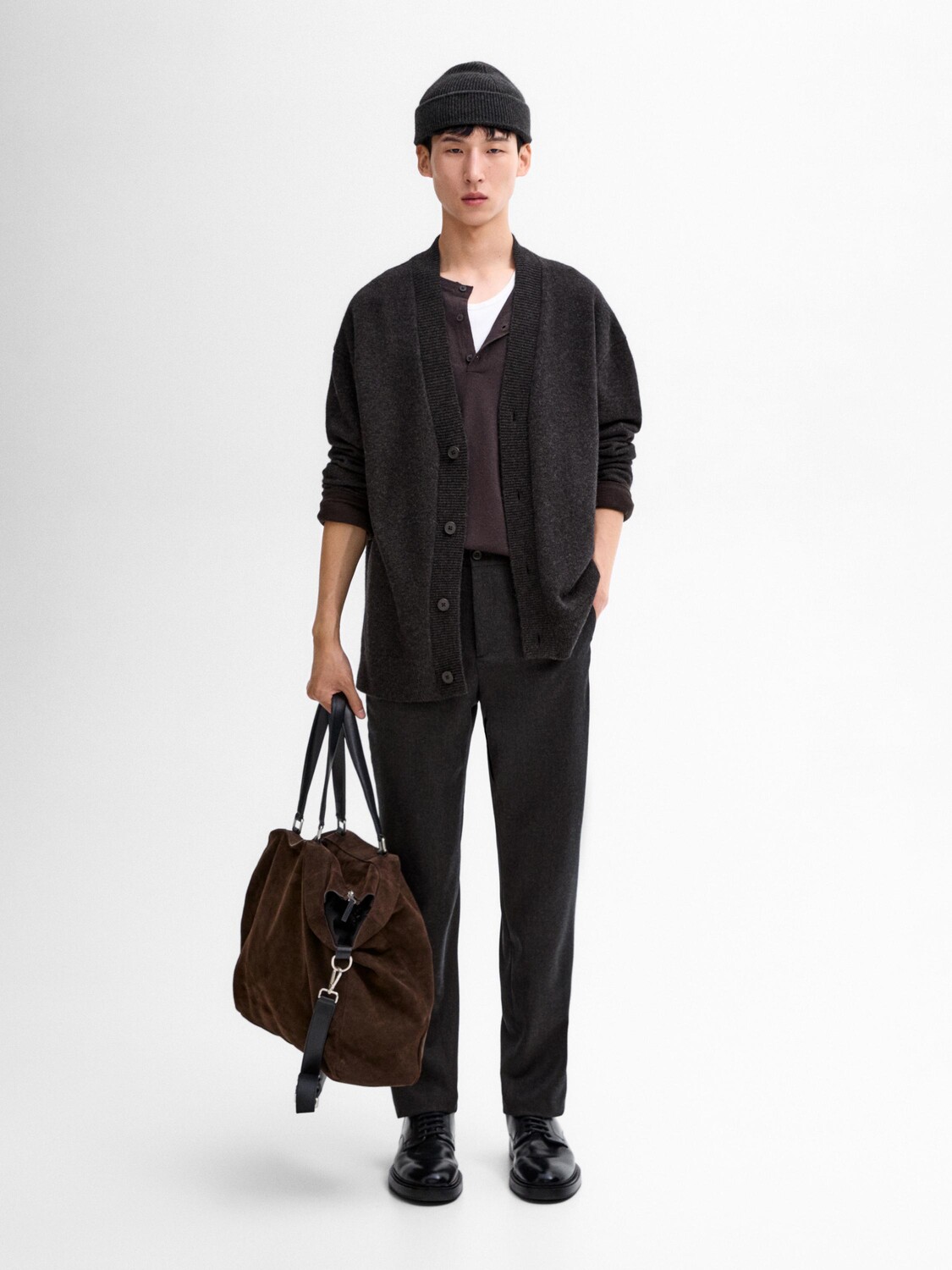 

Кардиган из шерстяной смеси с V-образным вырезом Massimo Dutti, угольный, Черный, Кардиган из шерстяной смеси с V-образным вырезом Massimo Dutti, угольный