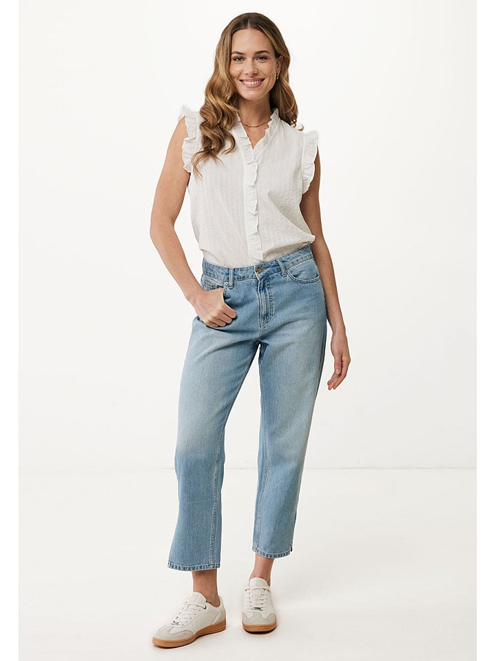 

Джинсы зауженного кроя светло-голубого цвета Mexx