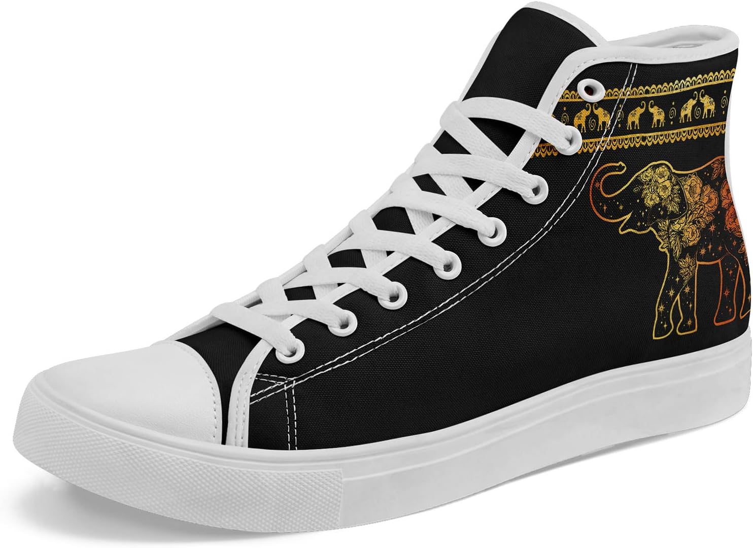 

Высокие кеды AWSOLE в стиле бохо из холщовой ткани для женщин и мужчин, легкие, удобные, художественного дизайна, в стиле йоги, подарочные, шнуровка, повседневные кроссовки, белый/черный/фиолетовый/золотой