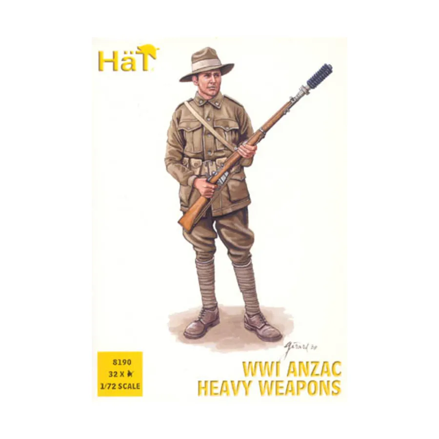 

Тяжелое вооружение Анзака времен Первой мировой войны, Historical Plastic Military Figures - WWI (1:72) (Hat Industries)