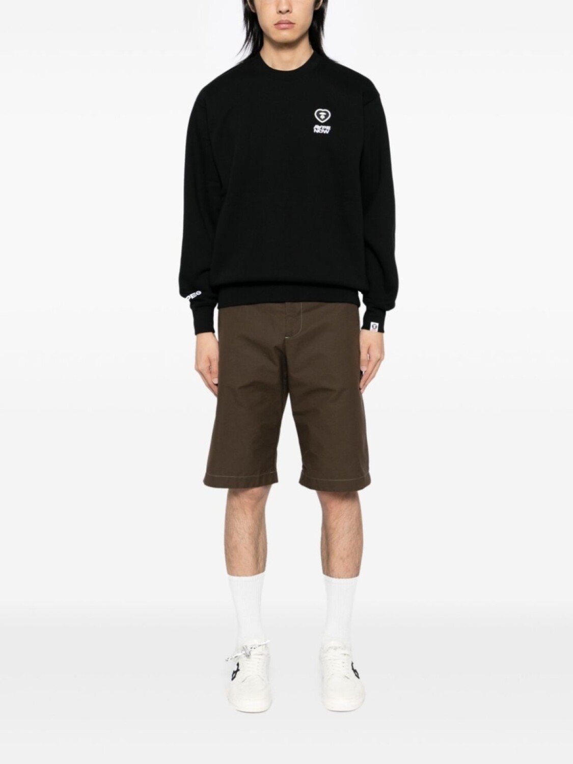 

AAPE BY *A BATHING APE толстовка с нашивкой-логотипом, черный