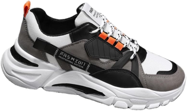 

Мужские беговые кроссовки с толстой подошвой - сетчатый дизайн, модные повседневные спортивные кроссовки для бега и комфорта на весь день Hoalox, оранжевый