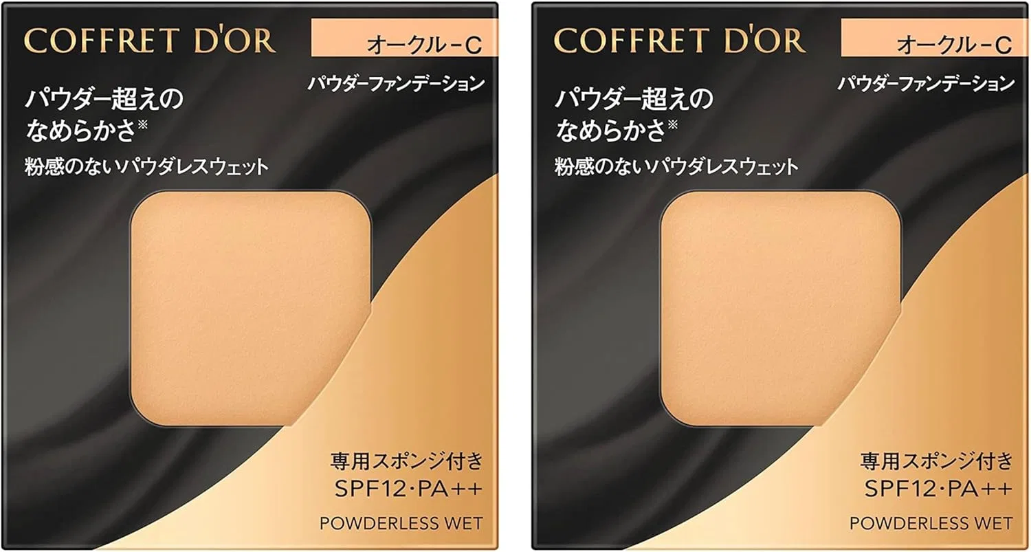 Пудра COFFRET D'OR без пудры влажная оттенок Ochre-C, набор из 2 штук