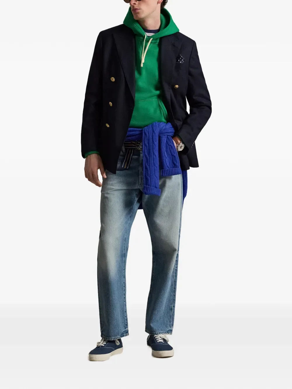 Флисовая худи RL Polo Ralph Lauren, зеленый — фото 2