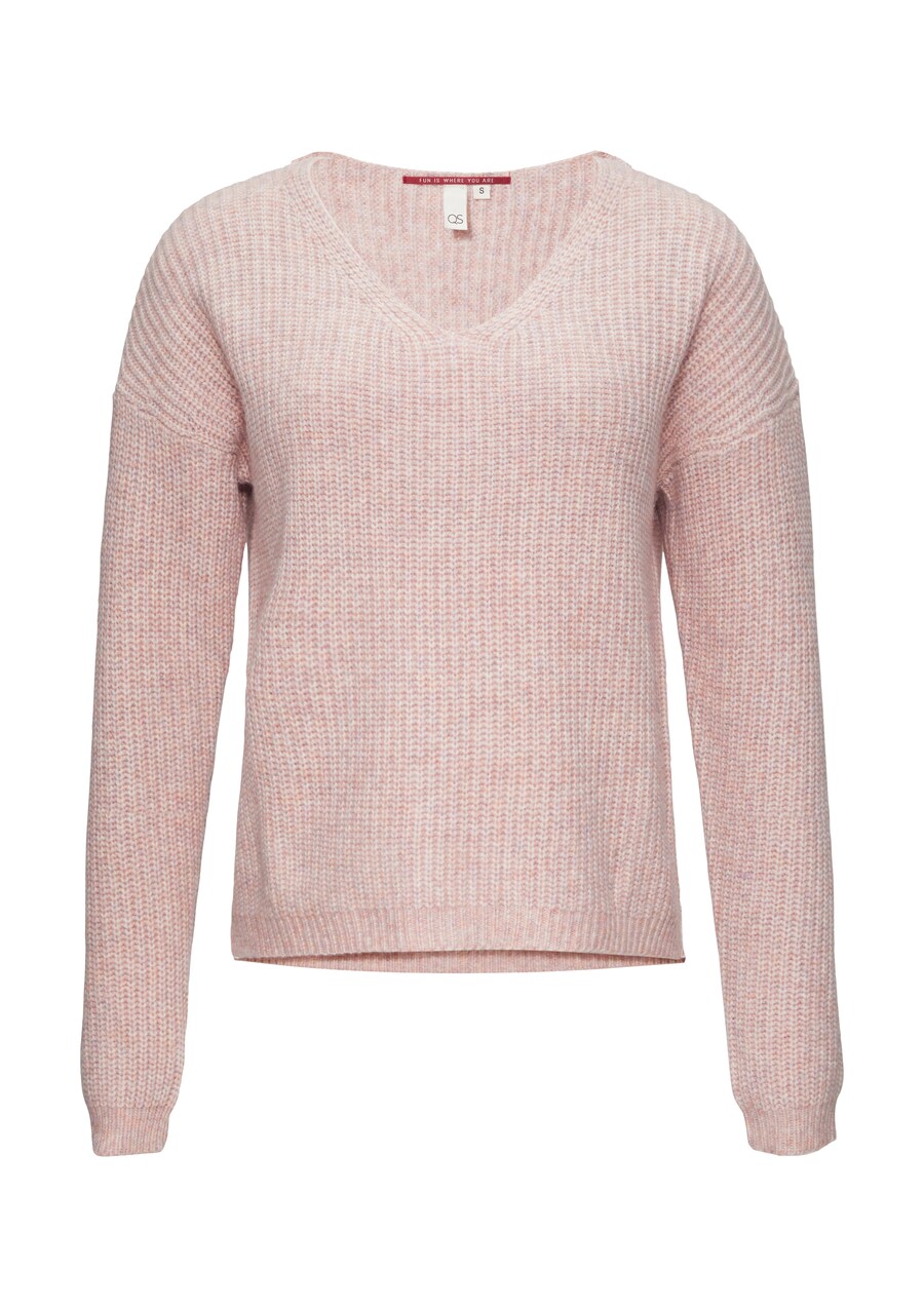 

Тонкий вязаный свитер QS Sweater, темно-розовый