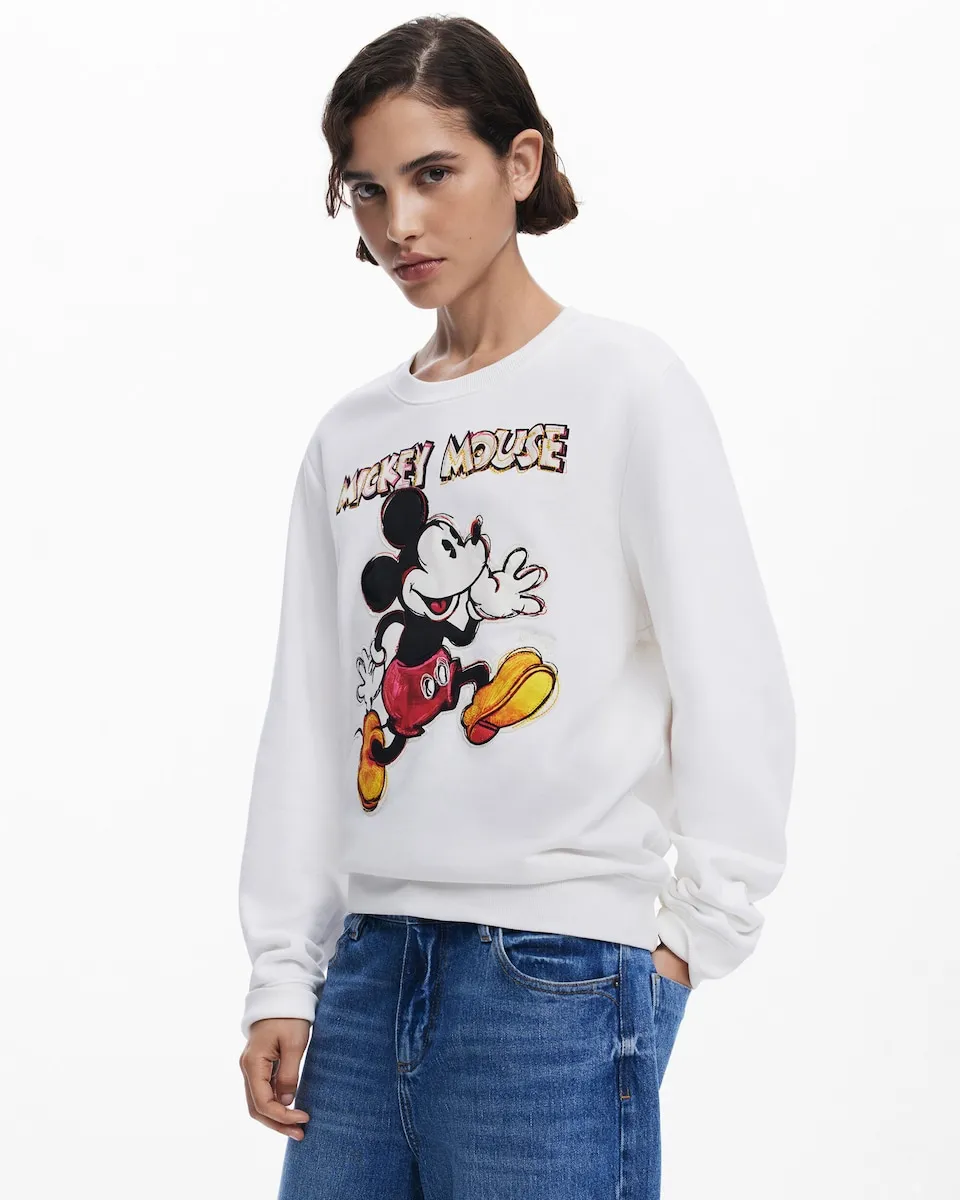 

Женская толстовка Микки Маус с круглым вырезом Desigual, белый