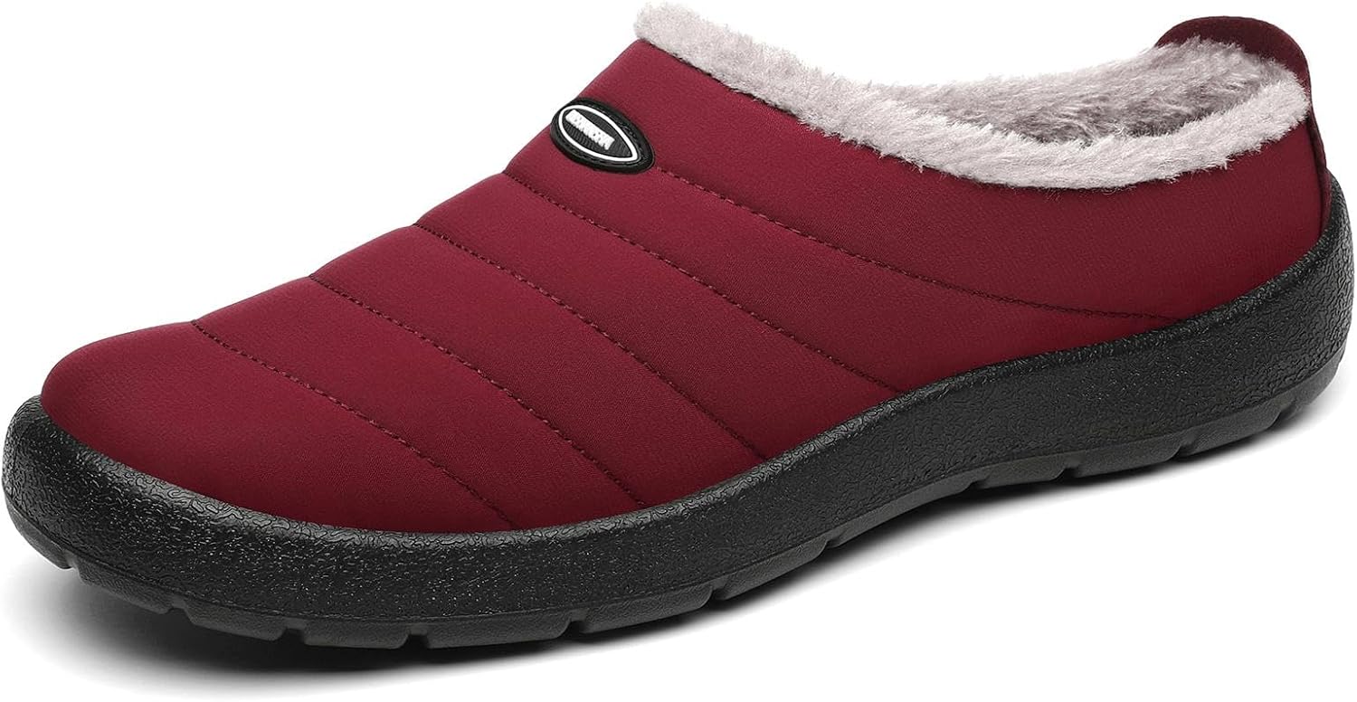 

Домашние тапочки Mishansha для мужчин и женщин, теплые с меховой подкладкой, зимние домашние туфли, удобные для носки дома и на улице, красный