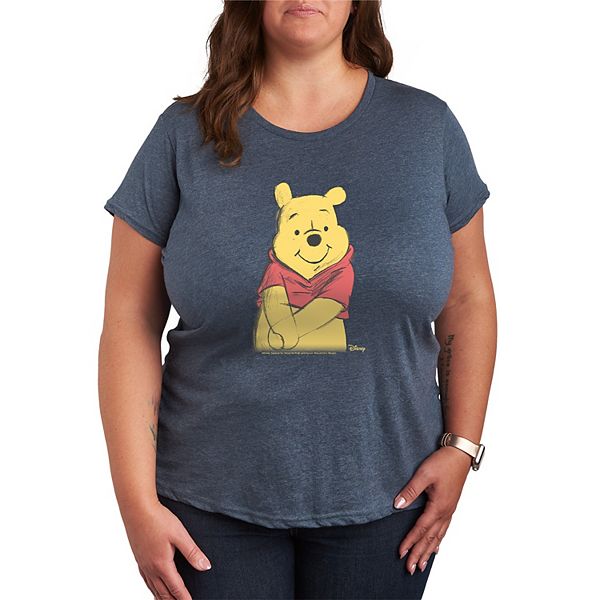 

Футболка с принтом Винни Пуха, Plus size Disney, Heather Blue, Синий, Футболка с принтом Винни Пуха, Plus size Disney, Heather Blue