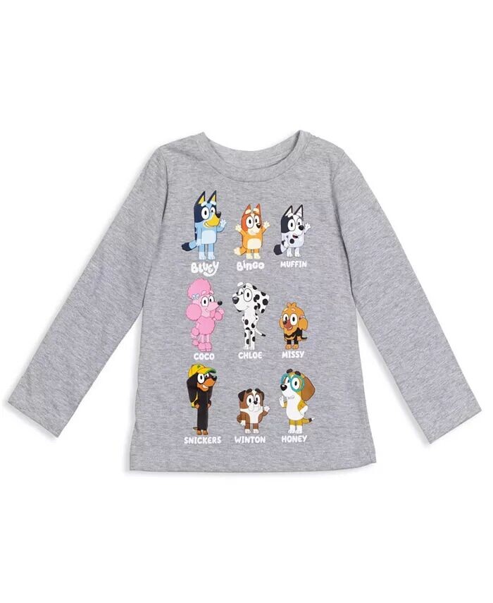 Малыш, Детские футболки Winton Snickers Honey Muffin Bandit Dad Chili Mom Missy Chloe Coco Bingo Girls из 2 штук Bluey, мультиколор — фото 3