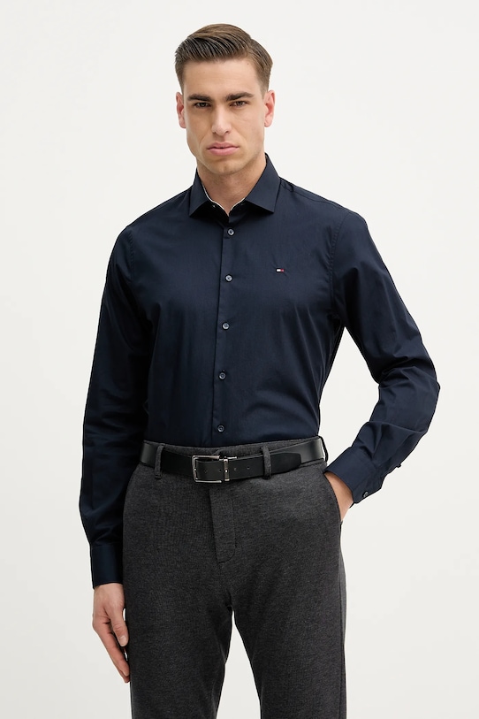 

Хлопковая рубашка Tommy Hilfiger, темно-синий