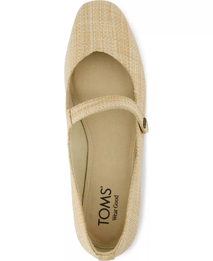 Женские балетки Bianca Mary Jane на плоской подошве TOMS, белый — фото 4