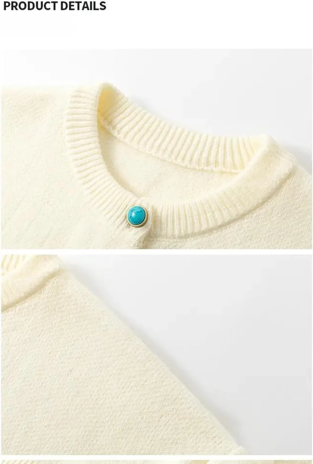 Мужской вязаный кардиган на пуговицах с turquoise пуговицами, oversize — фото 3