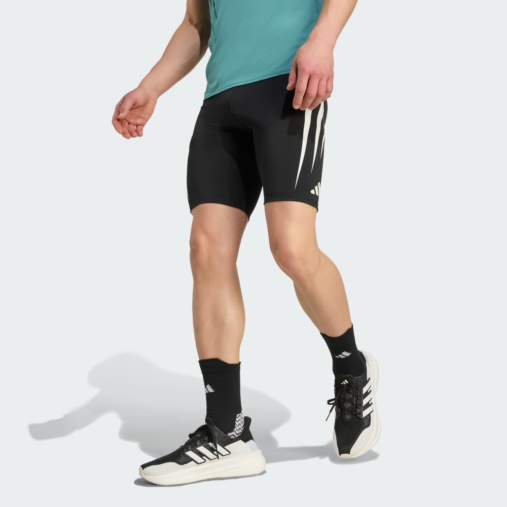 

Спортивные шорты-леггинсы Adidas Adizero Archive Running Short Tights, черный