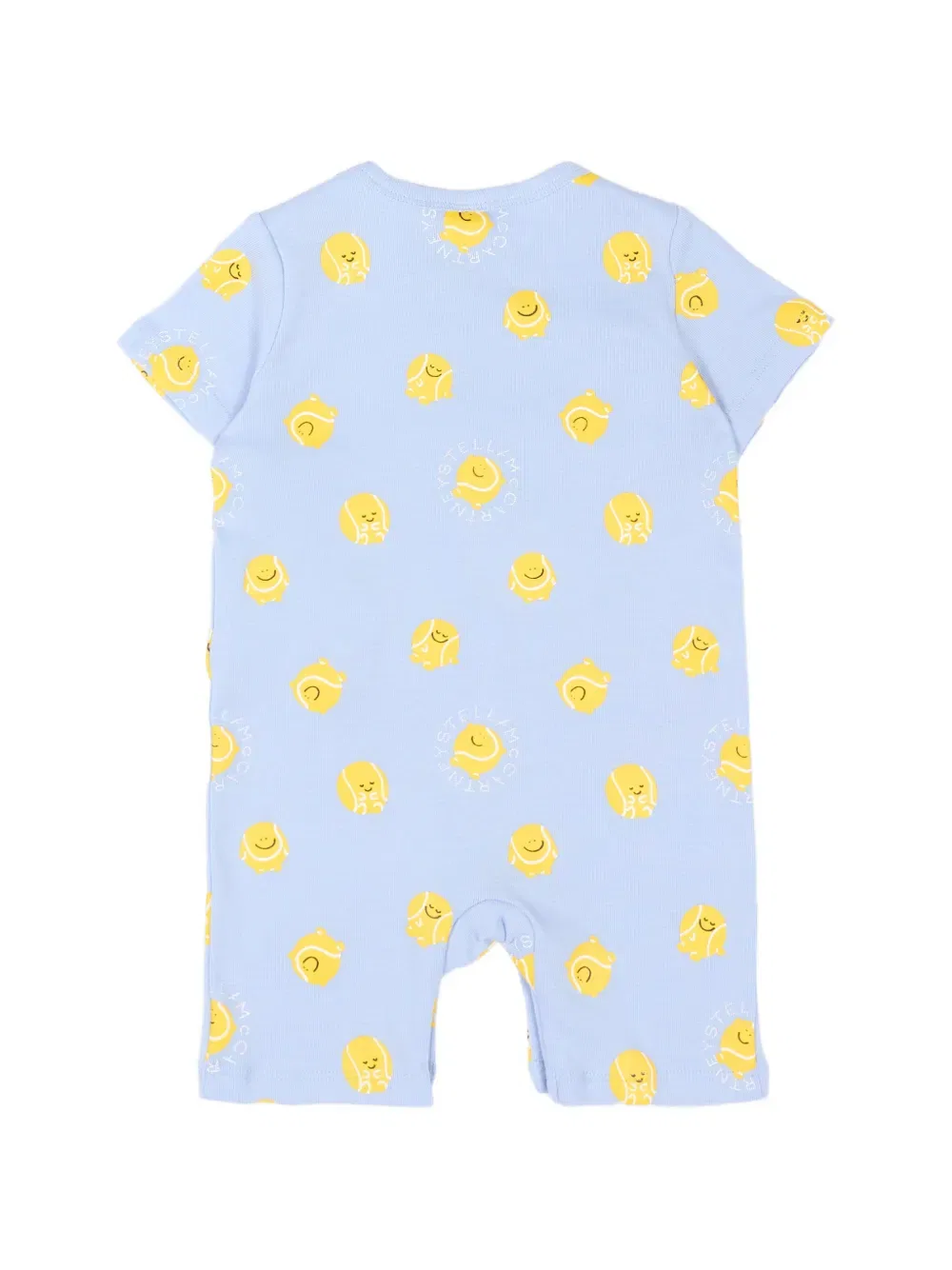 Комплект из нагрудника и комбинезона с принтом Stella Mccartney Kids, синий — фото 3