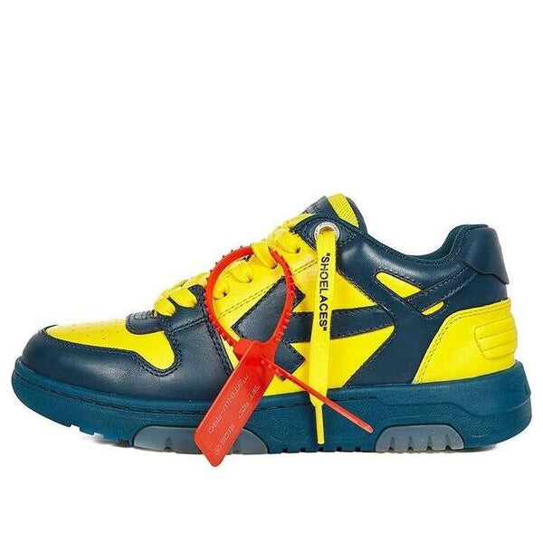 Кроссовки out of office low sneakers blue/yellow Off-White, синий
