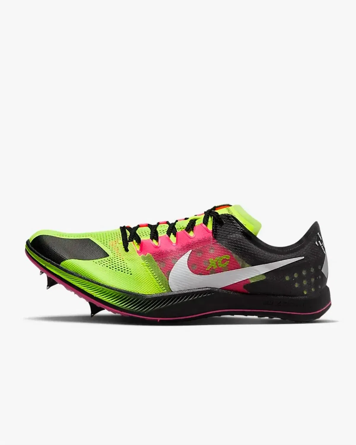 Nike Кроссовки унисекс Zoomx Dragonfly Xc в расцветке салатовый/белый-черный-розовый — фото 2