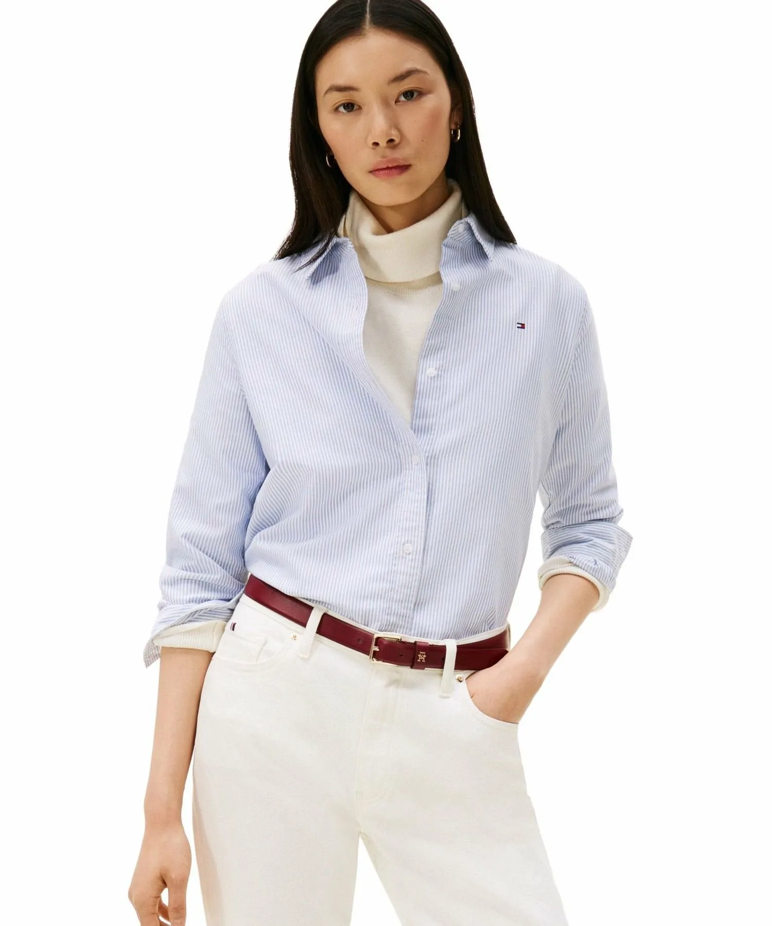 Рубашка Оксфорд свободного кроя TOMMY HILFIGER, Blue 04L