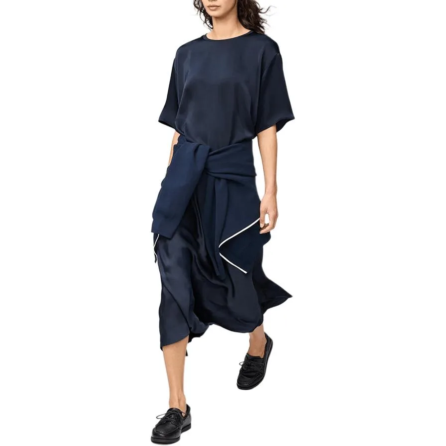 Clare Waight Keller C Collection SS26 Повседневная длинная юбка Women's UNIQLO, темно- синий